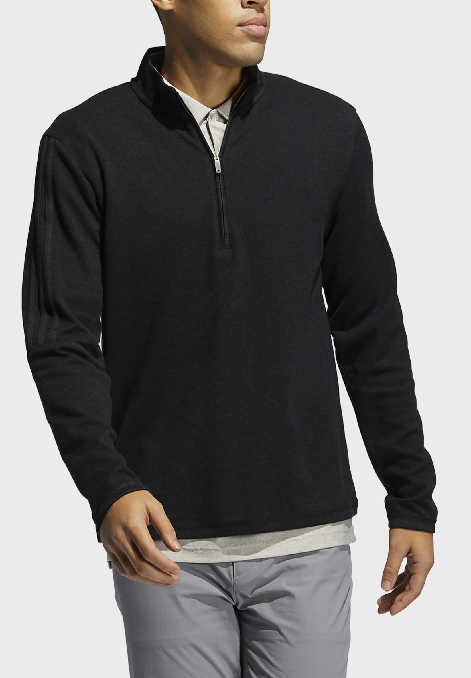 half zip sweater black