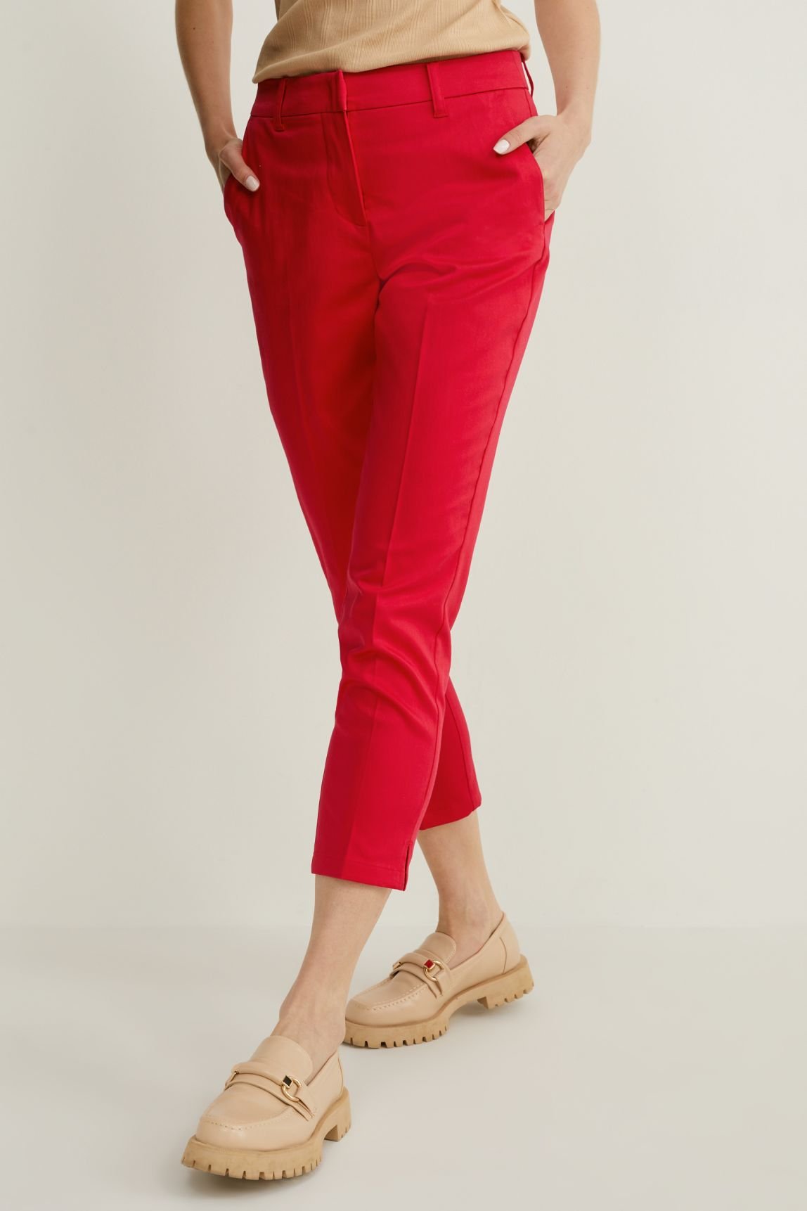 C\u0026A Pantalones - red/rojo - Zalando.es