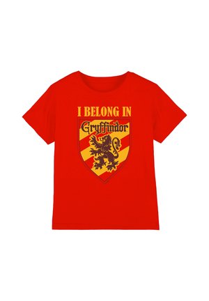 Cotton Soul, HARRY POTTER I BELONG IN GRYFFINDOR UNISEX - Print T-shirt - red