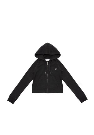 Felpa con zip - black