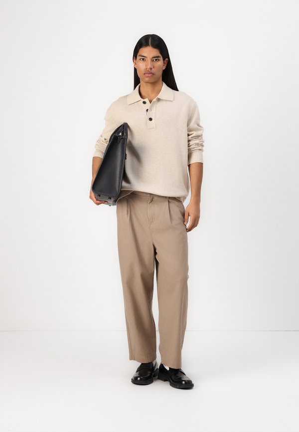 SLHJAKOB RELAXED - Long sleeved top - oatmeal melange2