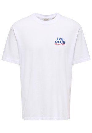 Only & Sons, ONSPOPSICELLO LIFE TEE - T-Shirt print - bright white
