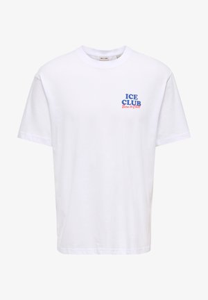 Only & Sons, ONSPOPSICELLO LIFE TEE - T-Shirt print - bright white