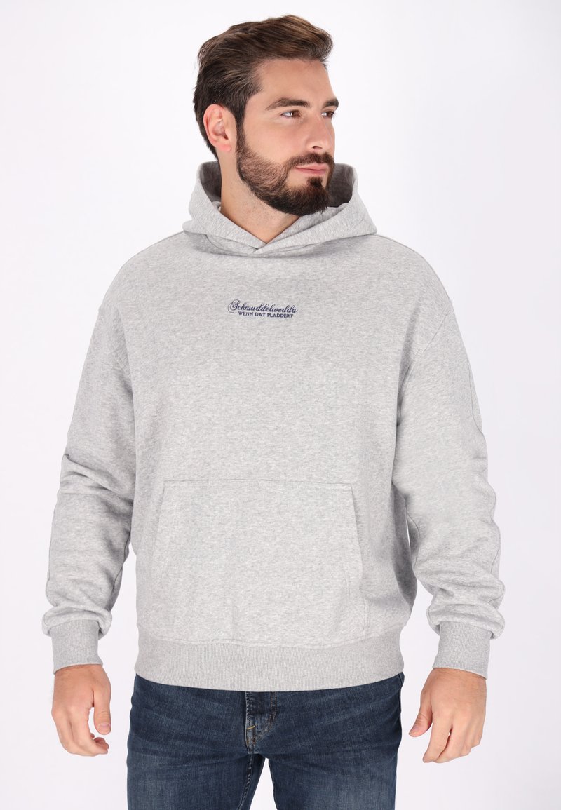 Schmuddelwedda Felpa con cappuccio - grau melange