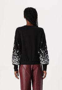 ONLY ONLBROOKE O NECK FLOWER - Φούτερ - black