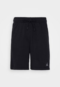 Svart bomullsshorts med elastisk midjeband, dragsko och sidofickor. Har en vit logotyp på nedre högra benet.