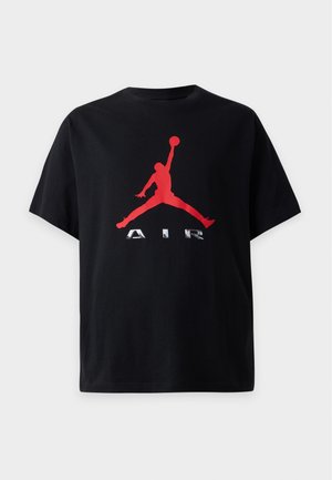 Jordan, CREW - Camiseta estampada - black/university red