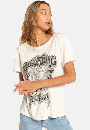 Print T-shirt - antique white