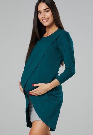UMSTANDS UND STILLTUNIKA - Jersey dress - Dunkelgrün Graumeliert