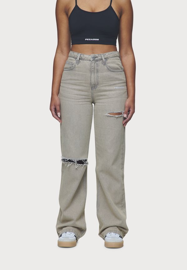 ROMANI HIGH WAIST - Wide Leg - washed coast sand