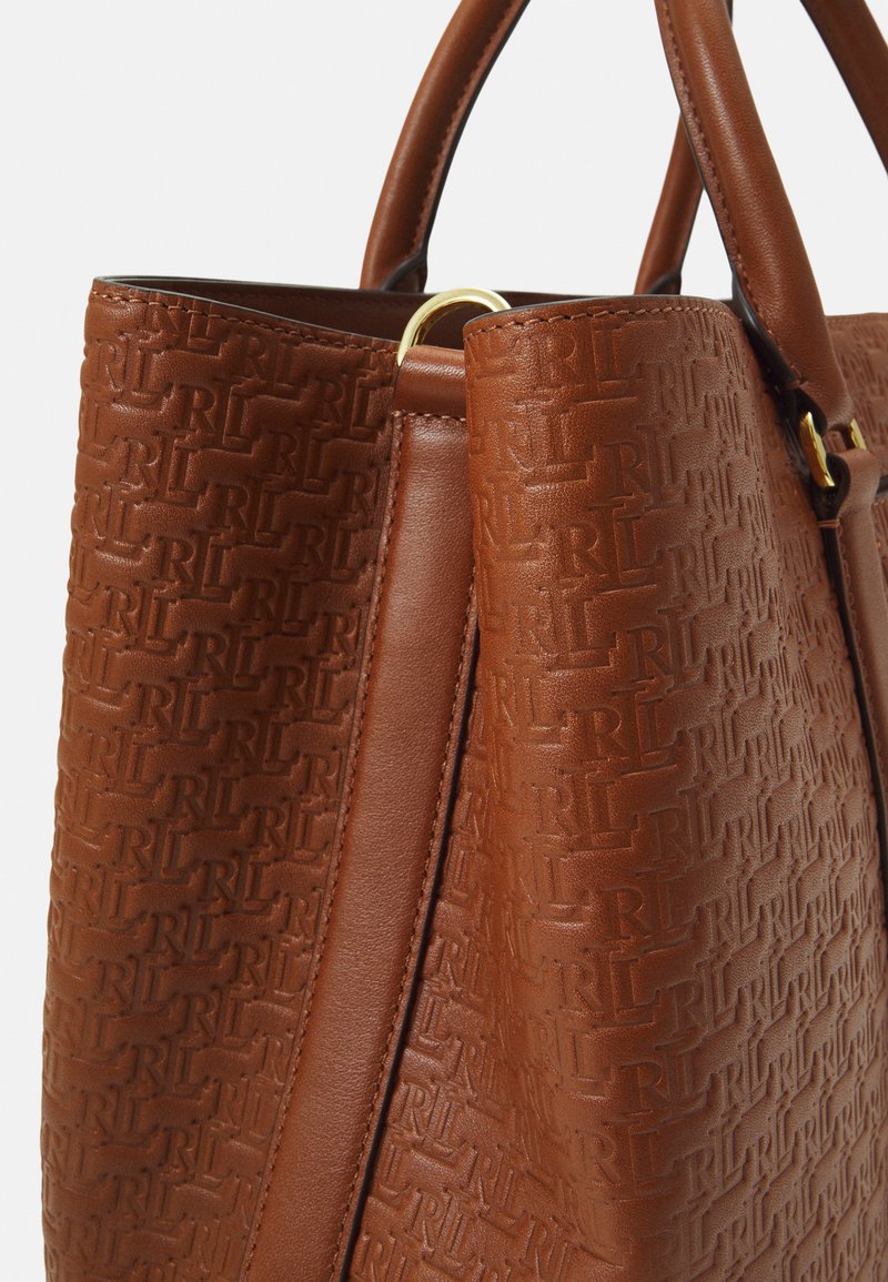 Lauren Ralph Lauren MARCY SATCHEL LARGE - Handtasche - tan/braun