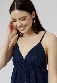 BZB COURTE À PAILLETTES  - Robe de jour - bleu foncé