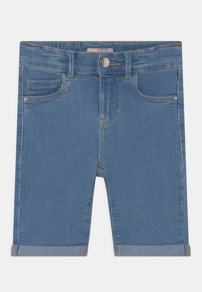 Kids Organic Cotton Elastic Waist Jersey Sweat Shorts Blue