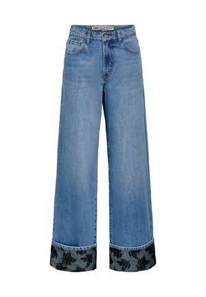 ONLY, WIDE-FIT JEANS ONLHOPE HIGH WAIST WIDE LEG FIT JEANS - Jean coupe décontractée - medium blue denim