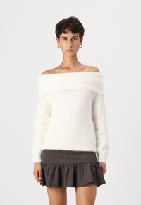 Noisy May NMHEIDI OFF SHOULDER - Pulóver - eggnog