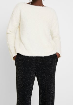 Stickad tröja - off-white
