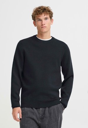 THEO - Strikkegenser - dark navy