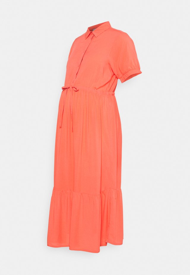 NURSING DRESS - Shirt dress - sugar coral