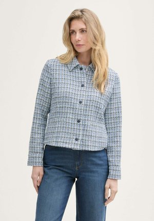 TOM TAILOR Summer jacket - blue boucle structure