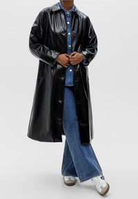 PULL&BEAR Trenchcoat - mottled black