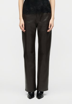 GENOVA - Spodnie skórzane