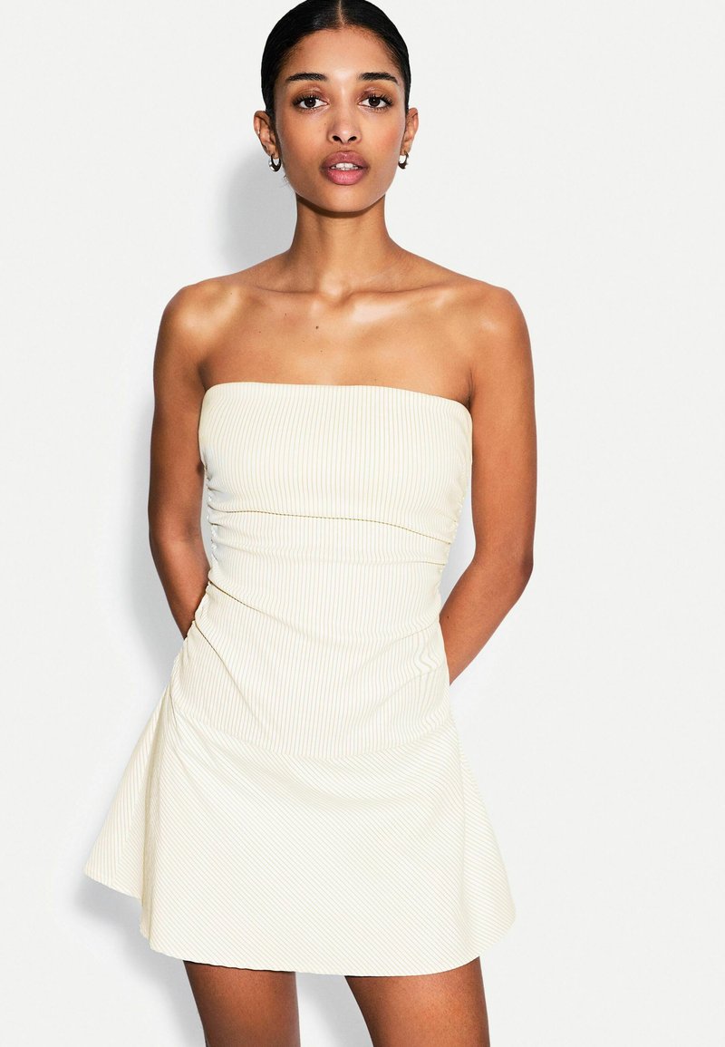 Bershka - Cocktail dress / Party dress - beige, Enlarge