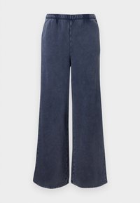 BAGGY WIDE LEG SWEATPANT  LOGO - Tepláky - tapestry navy