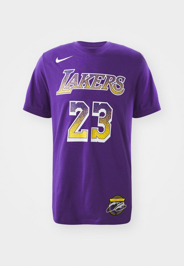 NBA LOS ANGELES LAKERS LEBRON JAMES TEE - Club wear - field purple2