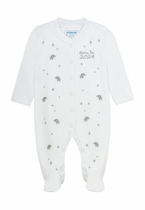 BORN IN 2024 EMBROIDERED - REGULAR FIT - Kruippakje - white