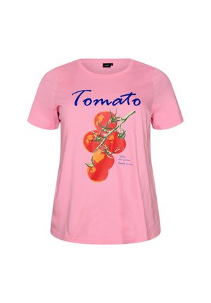 Zizzi, T-shirt con stampa - pink