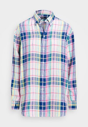 RELAXED FIT LINEN SHIRT - Skjortebluse - pink/blue multi
