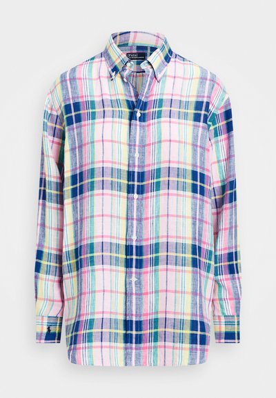 Polo Ralph Lauren RELAXED FIT LINEN SHIRT - Button-down blouse - pink/blue multi