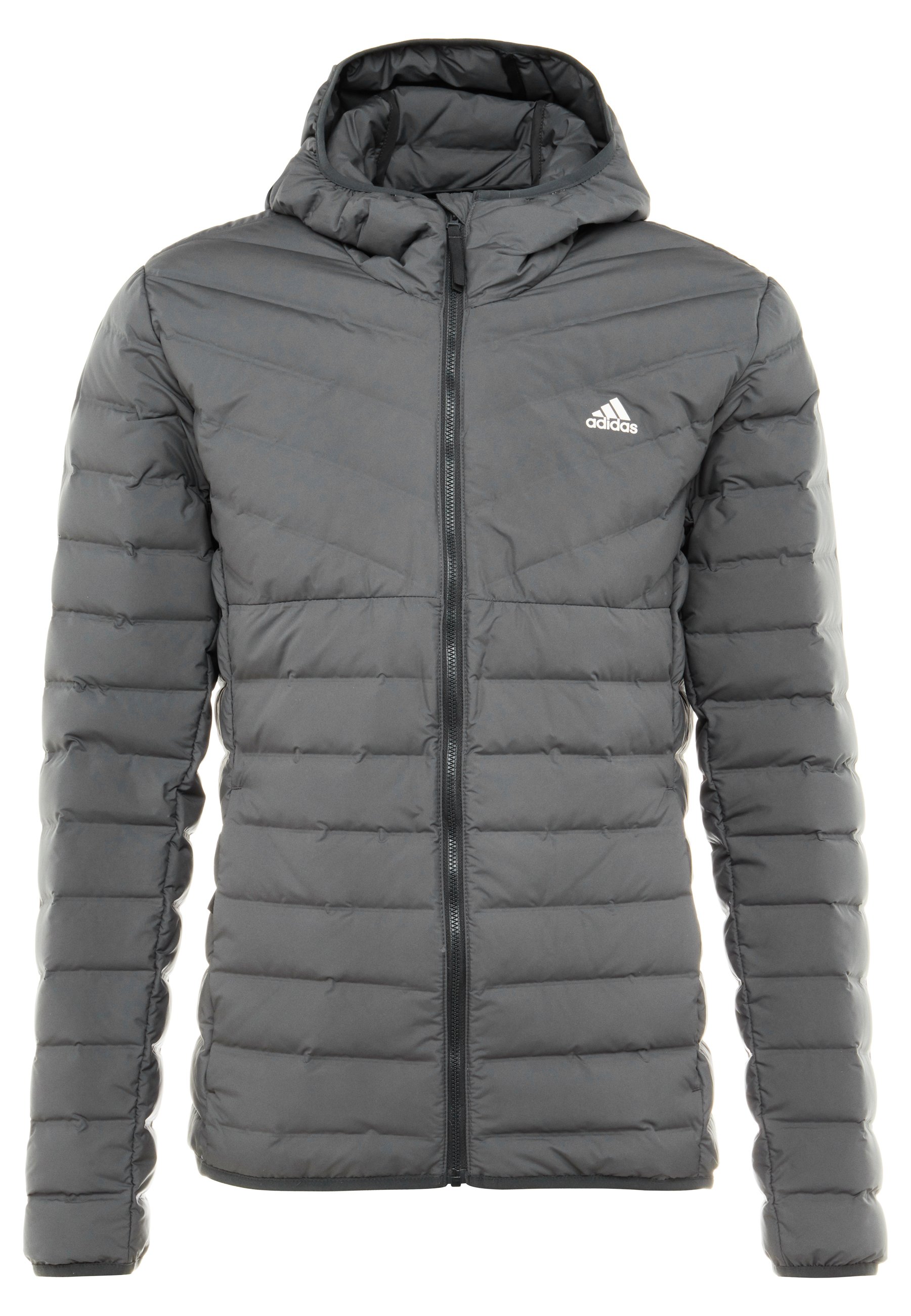 adidas Performance VARILITE SOFT 3 STRIPES HOODED DOWN ADIDAS PERFORMANCE Jacke 'Varilite Soft' in anthrazit