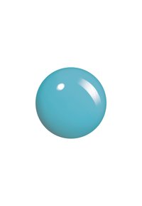 Een gladde, glanzende turquoise bol met een constante kleur en afwerking, met een lichte glans die licht weerkaatst.