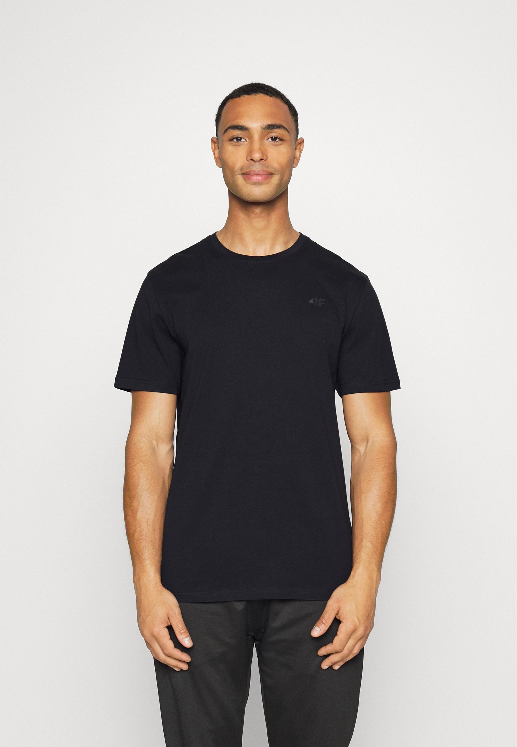 4F 3 PACK - Basic T-shirt - black/dark 