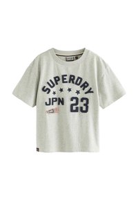 Superdry & Co REGULAR FIT - Camiseta estampada - grey navy
