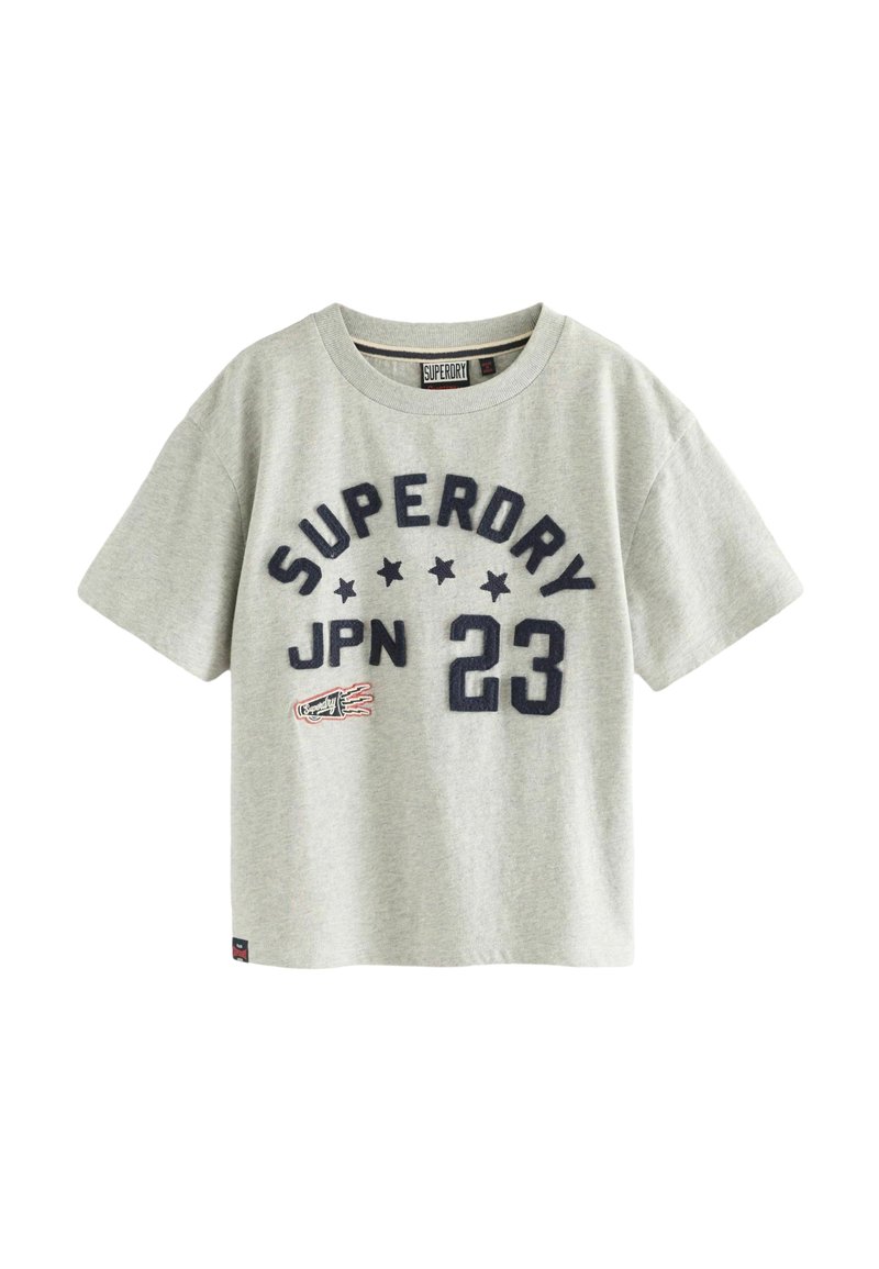 Superdry & Co REGULAR FIT - Camiseta estampada - grey navy