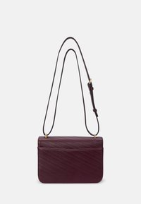 Lauren Ralph Lauren STITCHED NAPPA LEATHER MEDIUM SOPHEE BAG - Keresztpántos táska - pinot noir