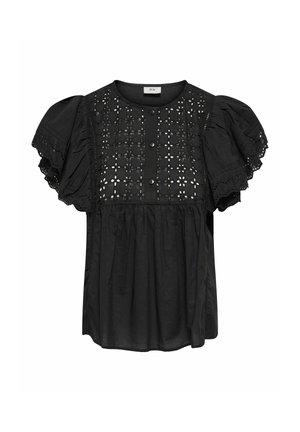 JDY, JDYSIGGA S/S TOP WVN - Blouse - black iris