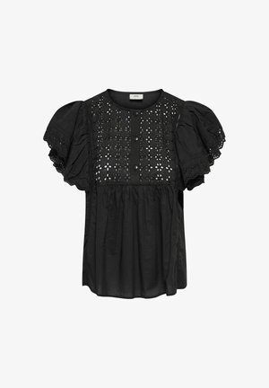 JDY, JDYSIGGA S/S TOP WVN - Blouse - black iris