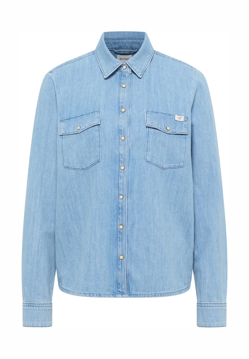 mustang Overhemdblouse blauw