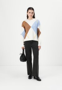 Noisy May NMARMIE ARGYLE - Maglione - cloud dancer/multi coloured
