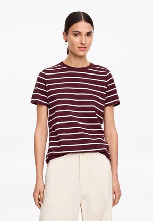 ARKET, T-shirt imprimé - burgundy white