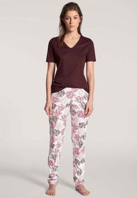 Calida KURZARM- V-NECK - Pyjama top - port royal