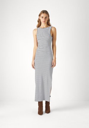 DREW REVERSIBLE STRIPE DRESS - Maxikjole - bright white/black