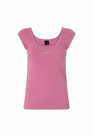 Pinko, T-shirt con stampa - rosa-q