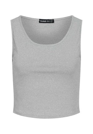 Cloud 5ive, RIBBED CROPPED TOP - Top - grey melange