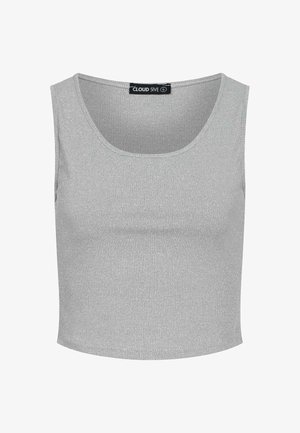 Cloud 5ive, RIBBED CROPPED TOP - Débardeur - grey melange