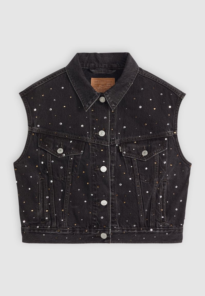 Levi's® SHRUNKEN 90S - Colete - dazzle me smoke vest/ganga preta ...