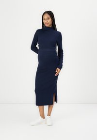 MAMALICIOUS MLJACINA MIDI SKIRT  - Puzdrová sukňa - navy blazer